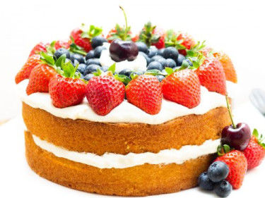Berry Whipped Cream Cake 