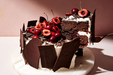 Black Forest Cake with Cherries 
